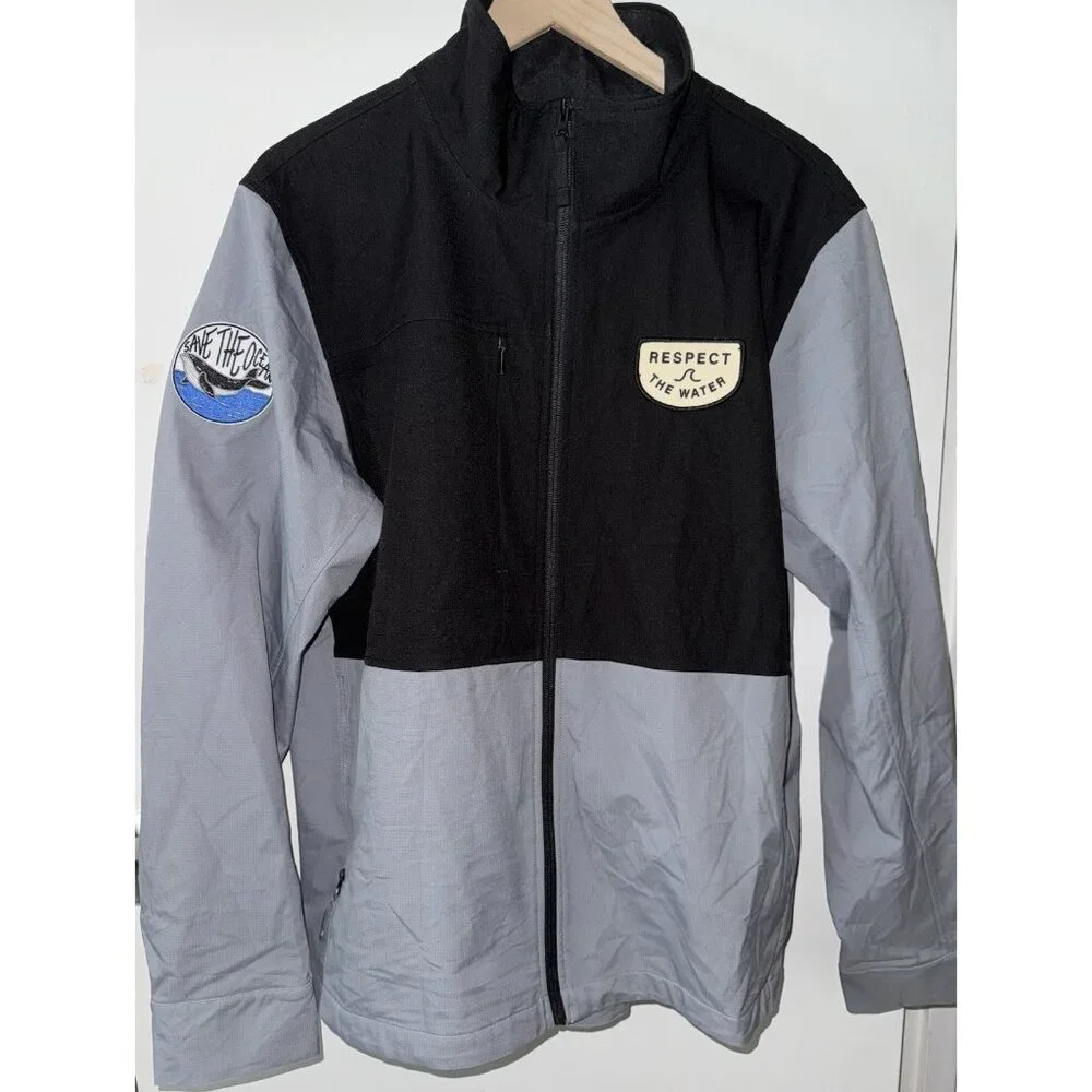 The North Face Castle Rock Jacket Collared Black/Grey Polyester Men’s Size XL